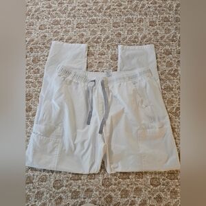 White Carhartt Straight Leg Scrub Pants, XL